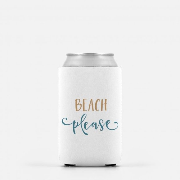Beach Please Can Koozie for Resort Vacay Beach or Pool - Picture 1 of 3